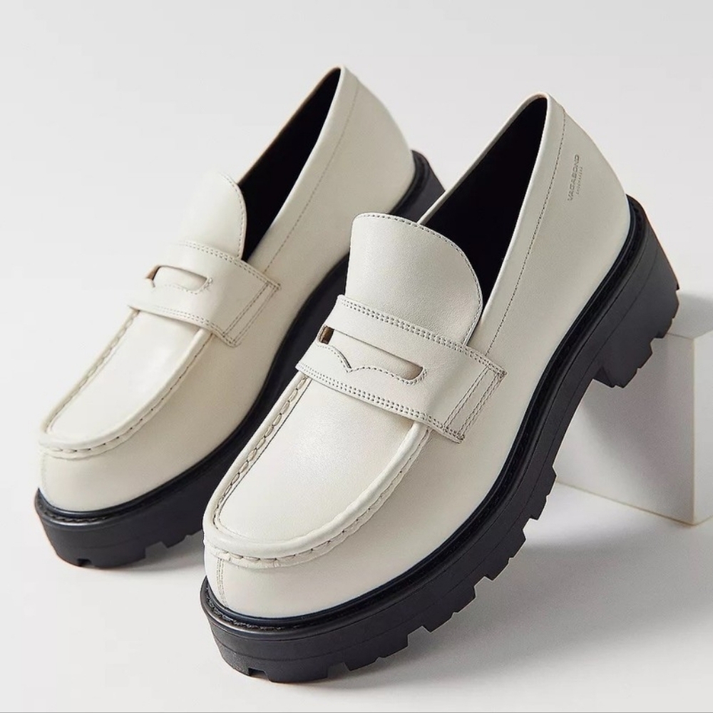 Vagabond Cosmo 2.0 Loafer size 39 8.5 in white